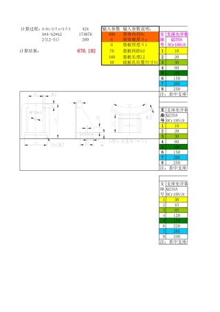 标准耳式支座安装尺寸计算表
