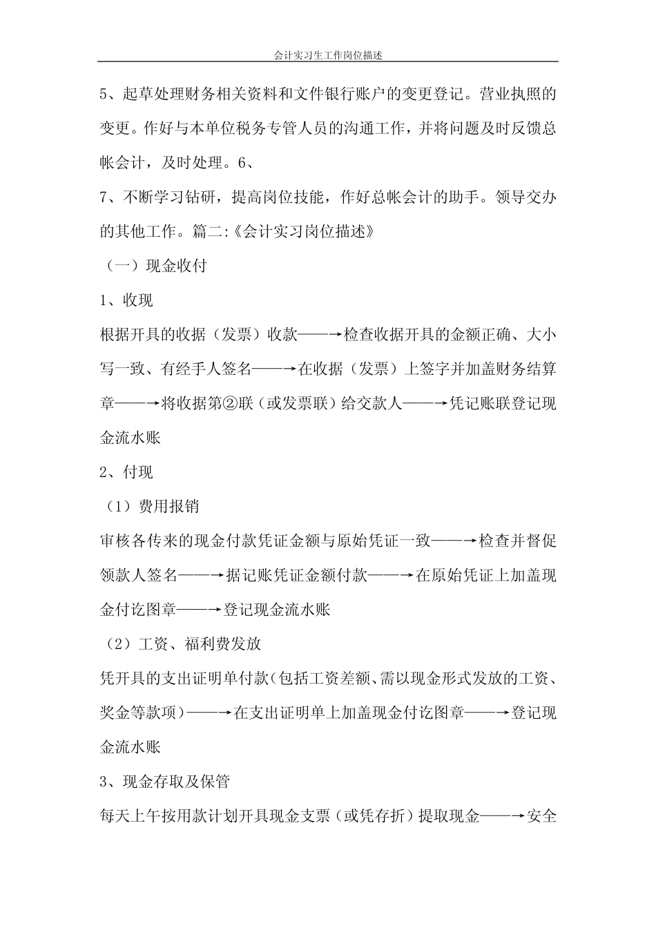 合同范文 会计实习生工作岗位描述_第2页