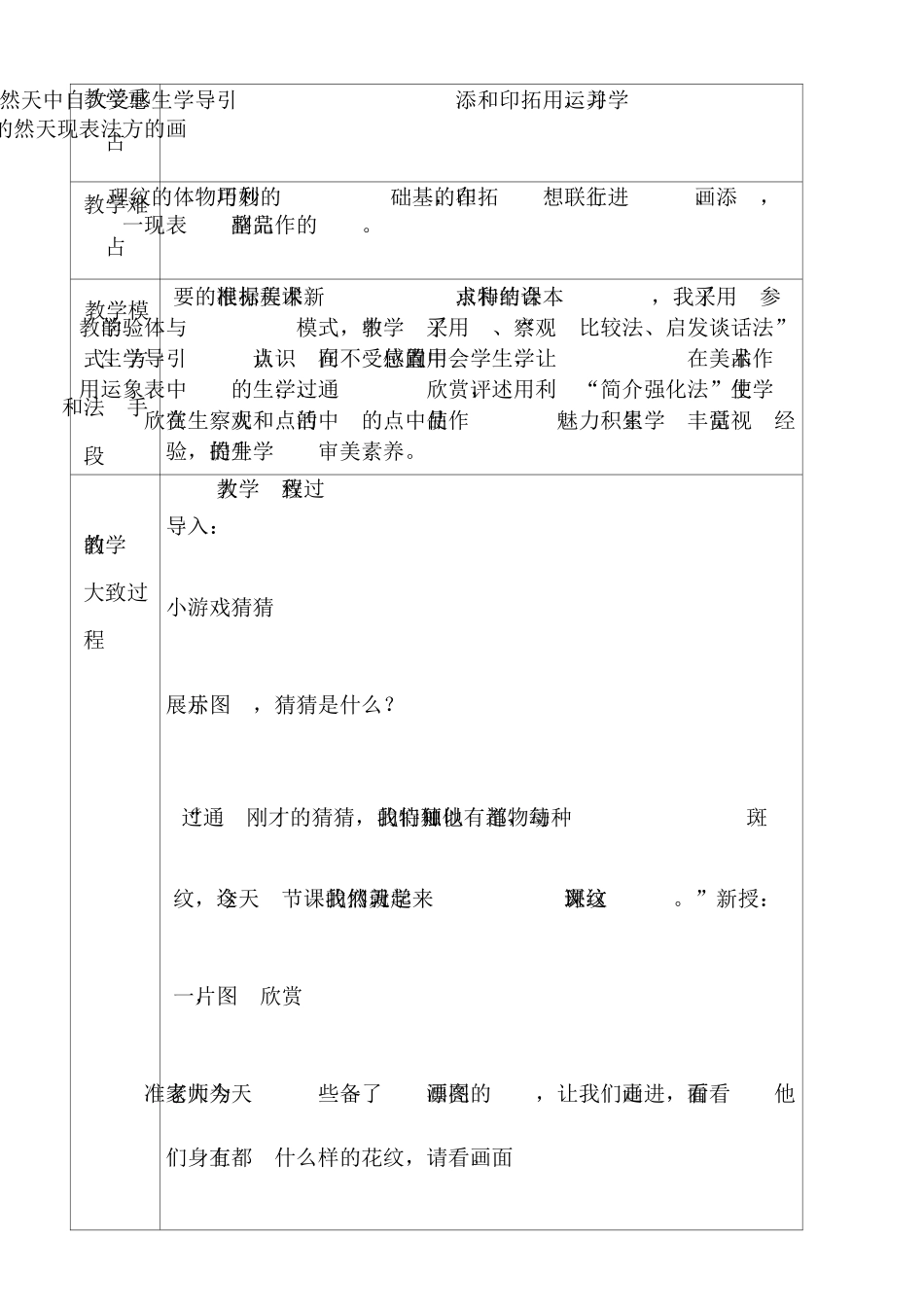 美术四年级下册《天然的纹理》教案设计_第2页