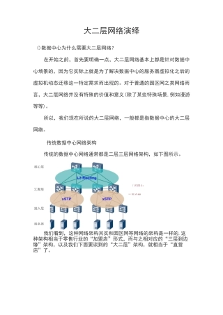 大二层网络演绎介绍