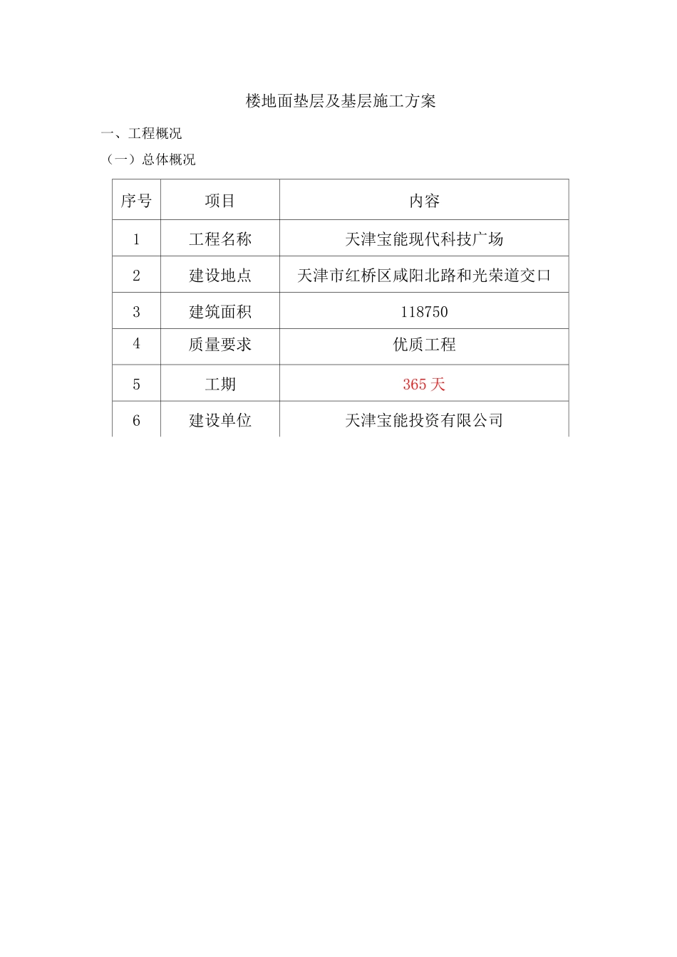 楼地面垫层及基层施工方案 _第2页