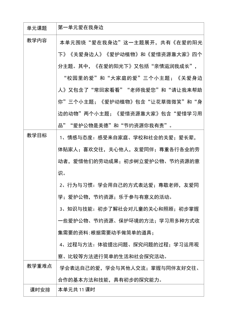 道德与法制第一单元单元备课_第1页