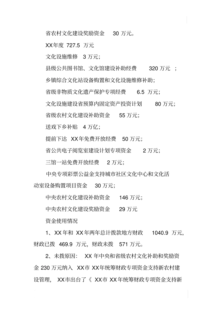 某文化专项资金政务公开自查报告_第2页