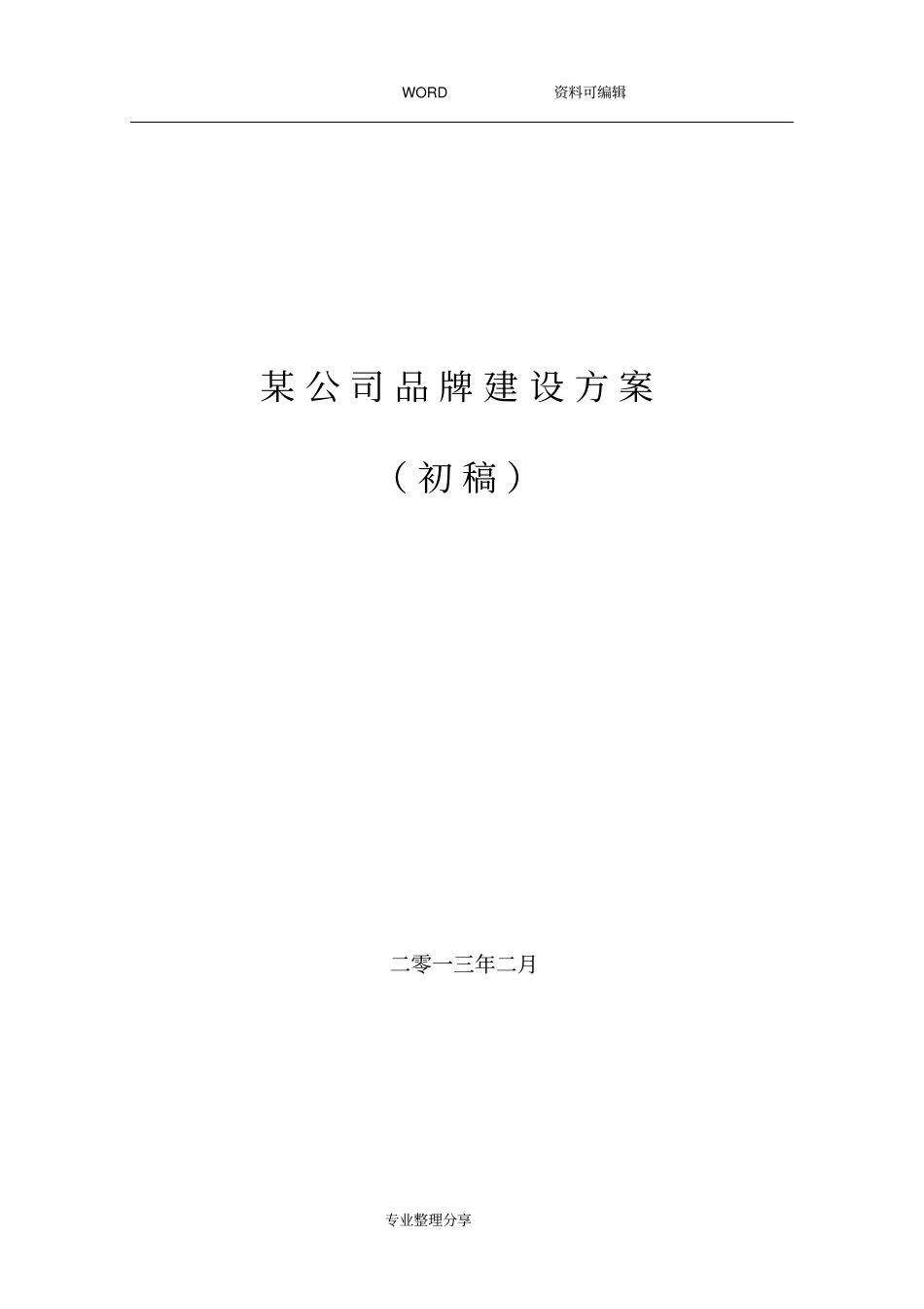 某某公司品牌建设实施方案_第1页
