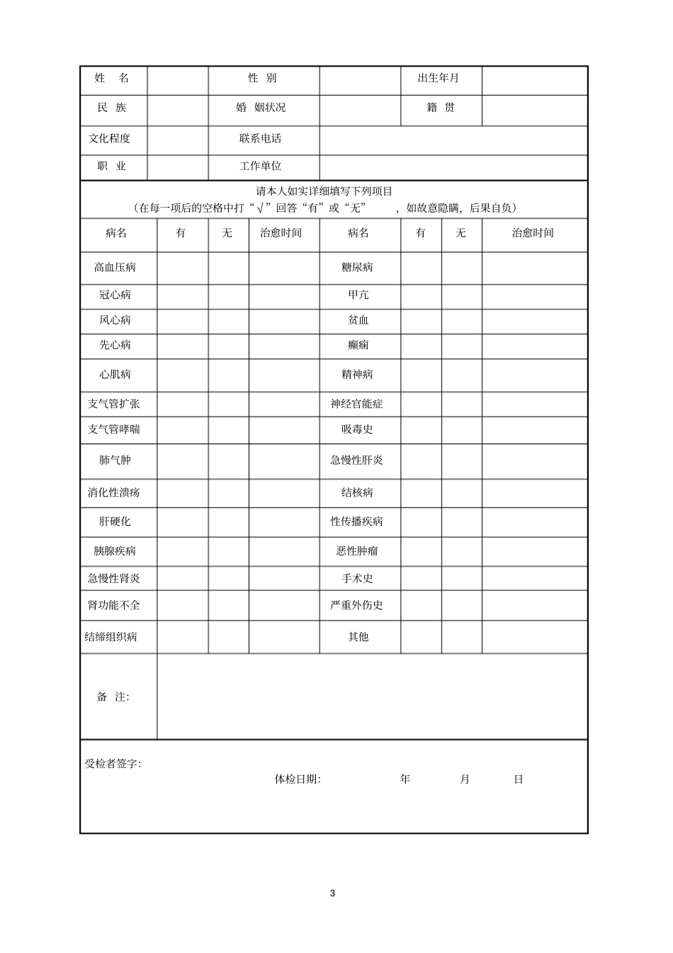 某某医院体检表应用_第3页