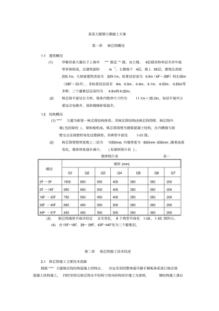 某某大厦钢大模初步方案