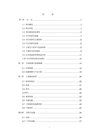 某某装饰材料厂年产十二万m3砼多孔砖生产线项目可行性研究报告