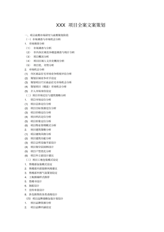 某楼盘项目全案文案策划