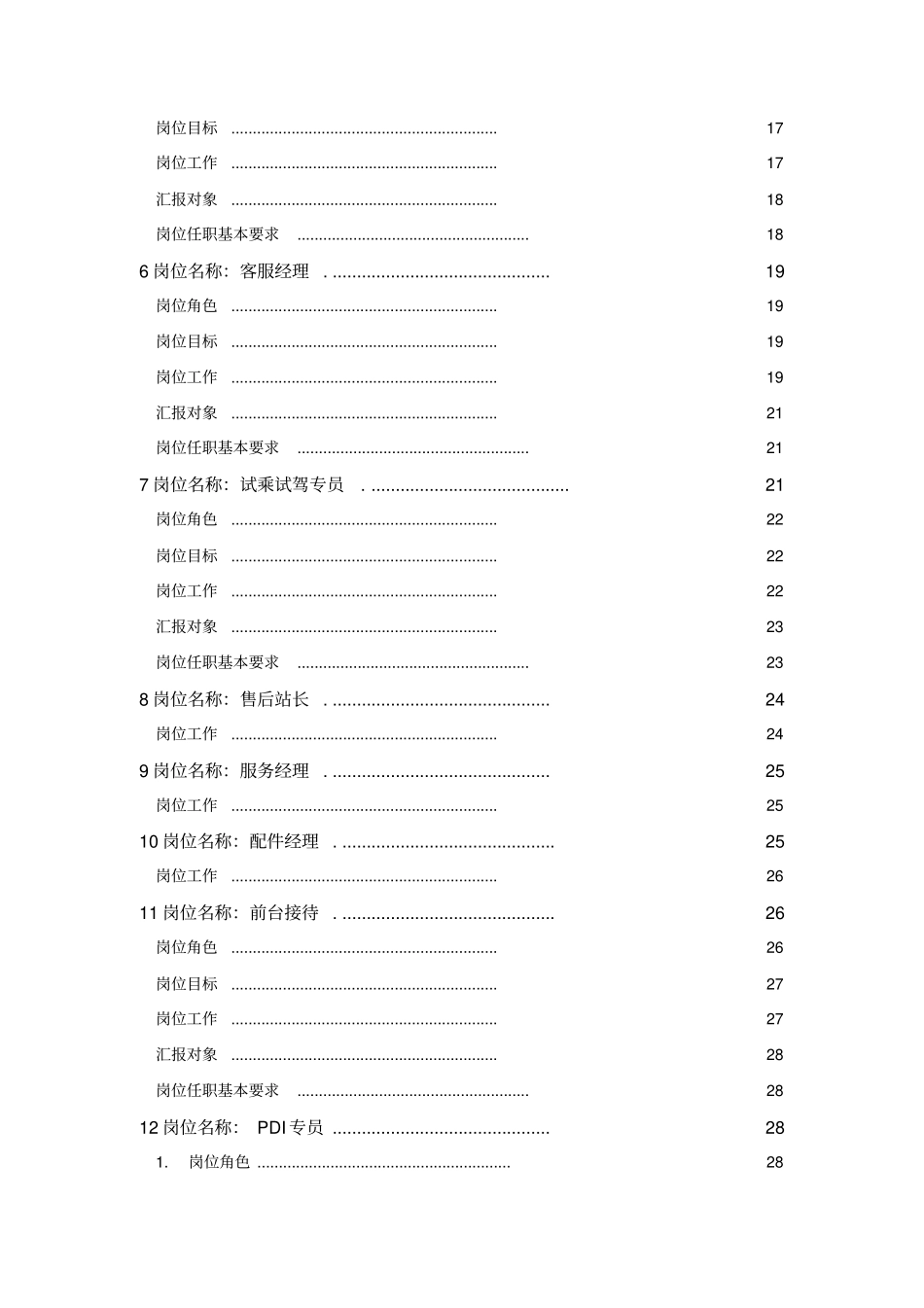 某汽车经销商关键岗位职责精效整理_第3页