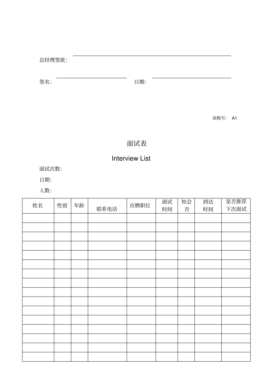 某物业公司行政人事表格全集_第2页