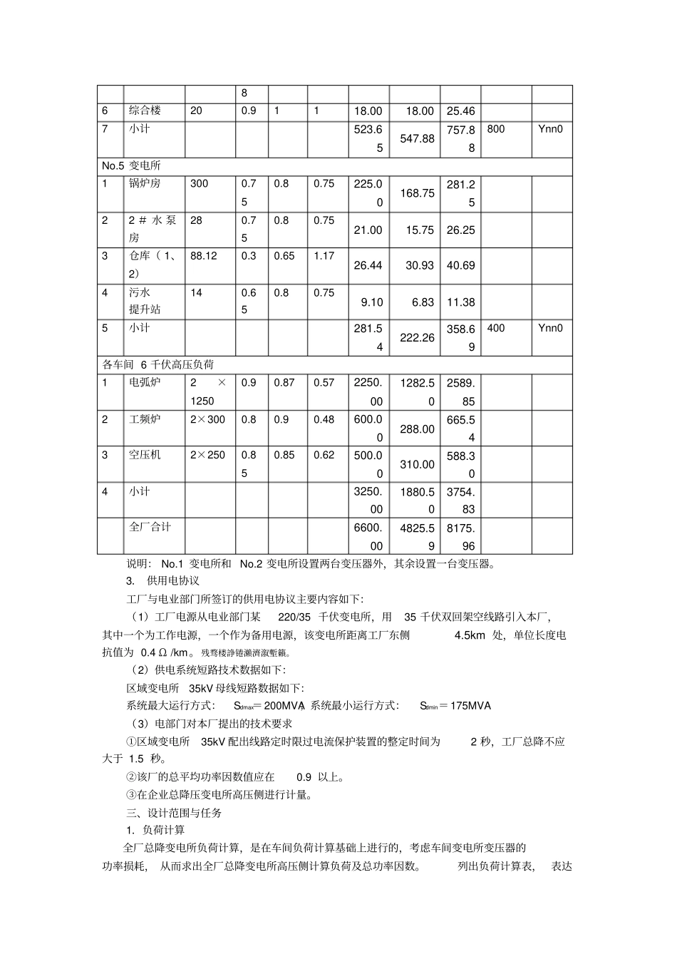 某电机修造厂全厂总降压变电所及配电系统研发设计_第2页