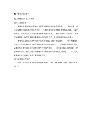 某石化项目可行性投资环境风险评价专题报告书