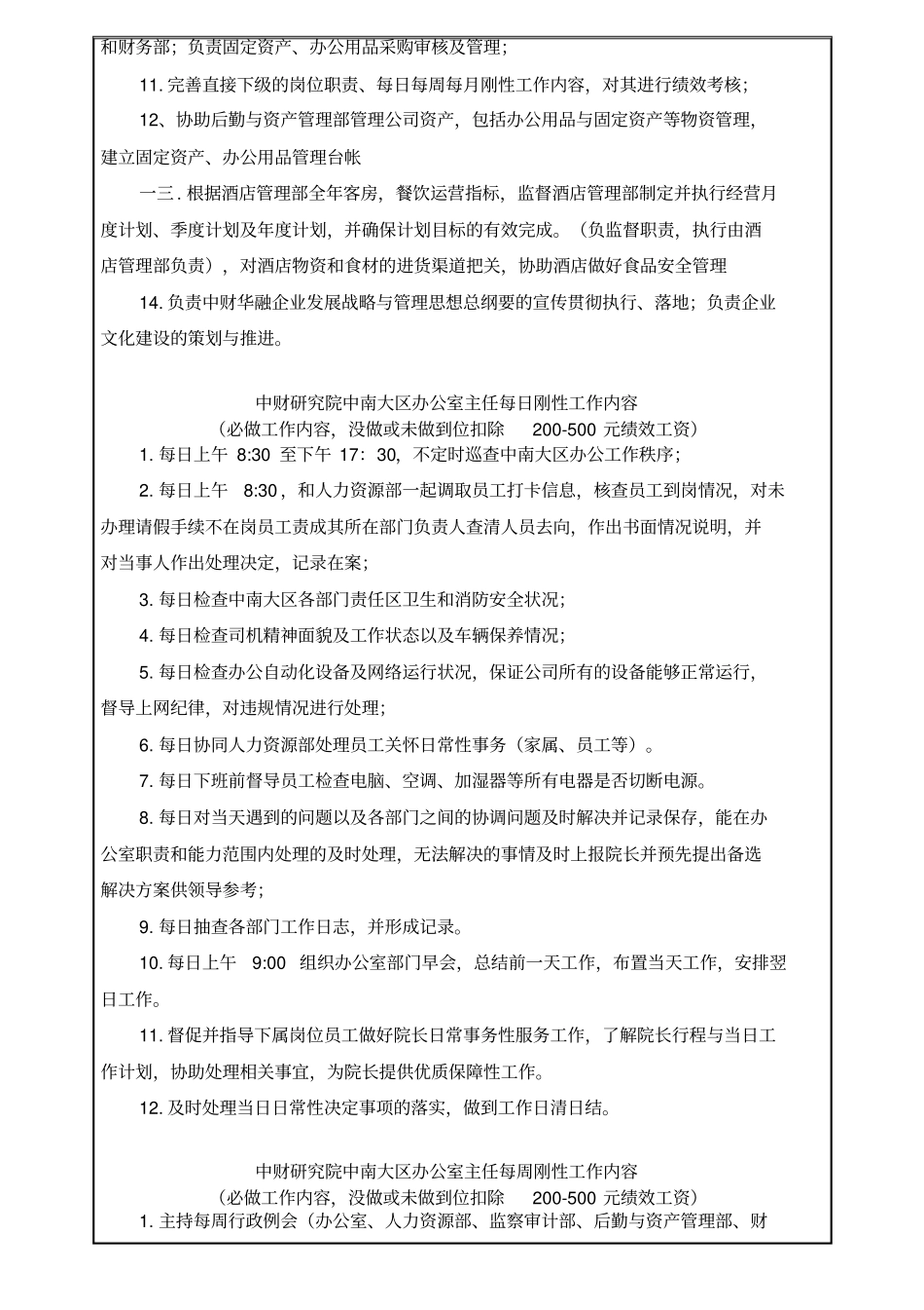 某研究院办公室岗位职责及实施细则_第3页
