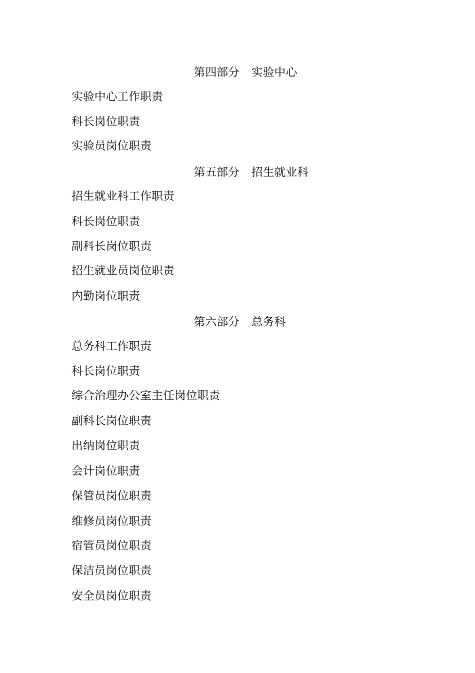 某职业学校岗位职责说明书_第3页