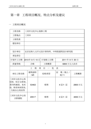 某装修工程监理大纲