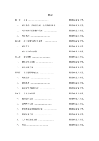 某足球场可行性研究报告