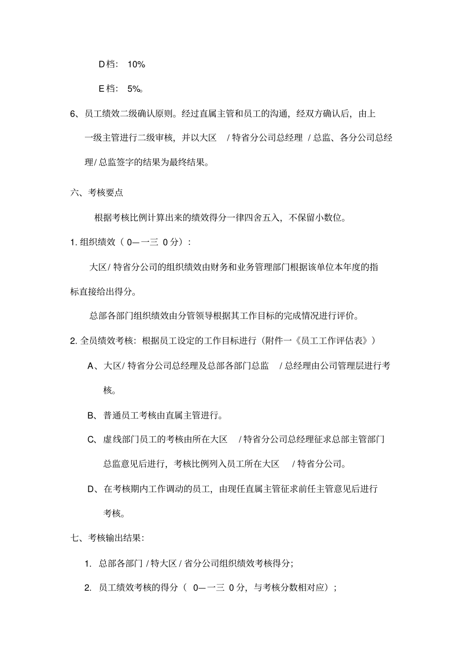某通信公司绩效考核制度_第3页