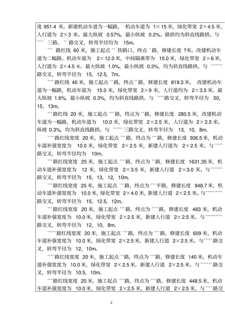 某道路改造补强工程项目建设项目环境评价表_第3页