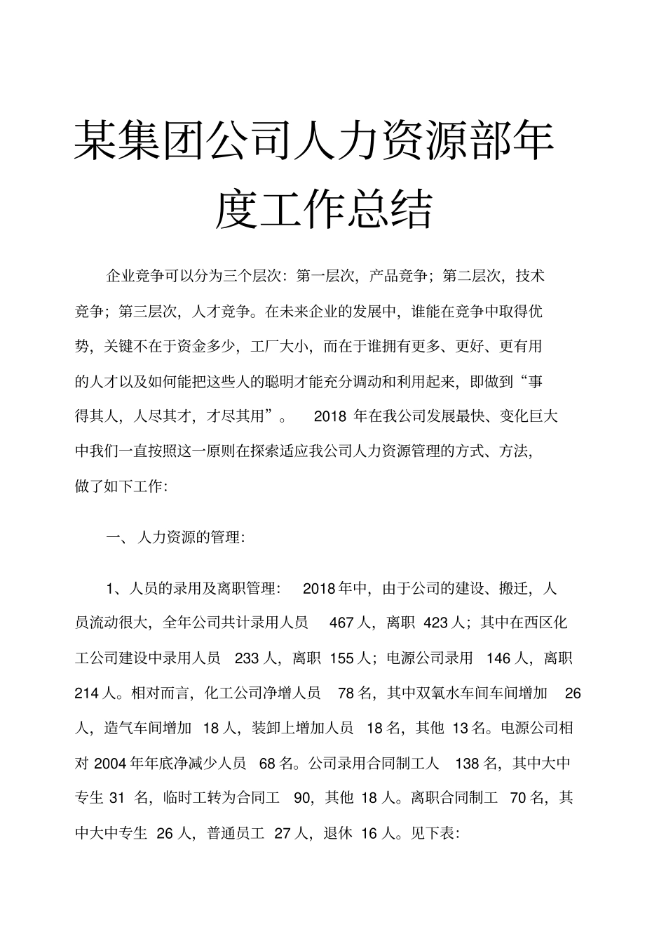 某集团公司人力资源部年工作总结_第1页