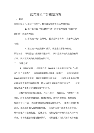 某集团广告策划方案