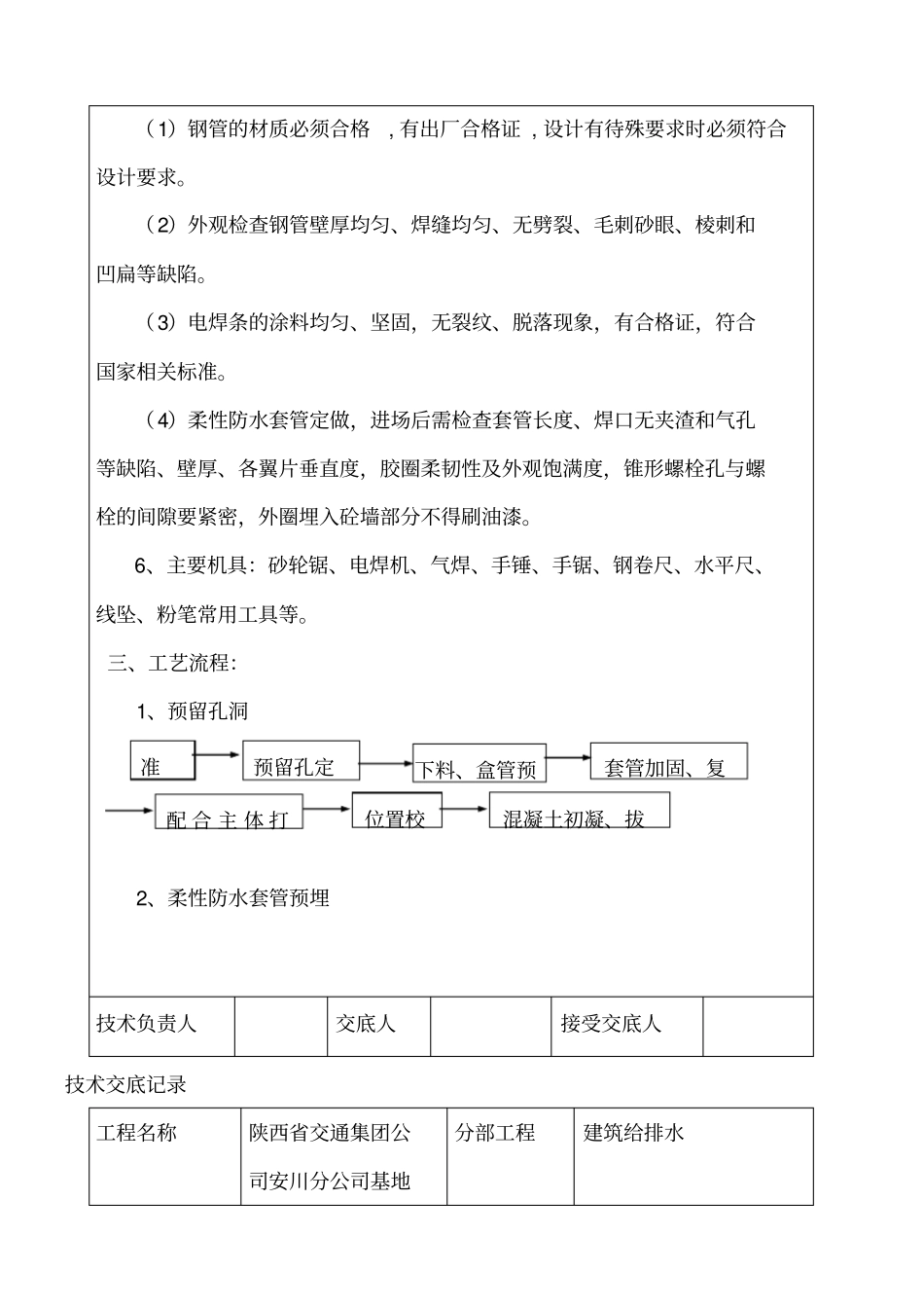 柔性防水套管技术交底_第2页