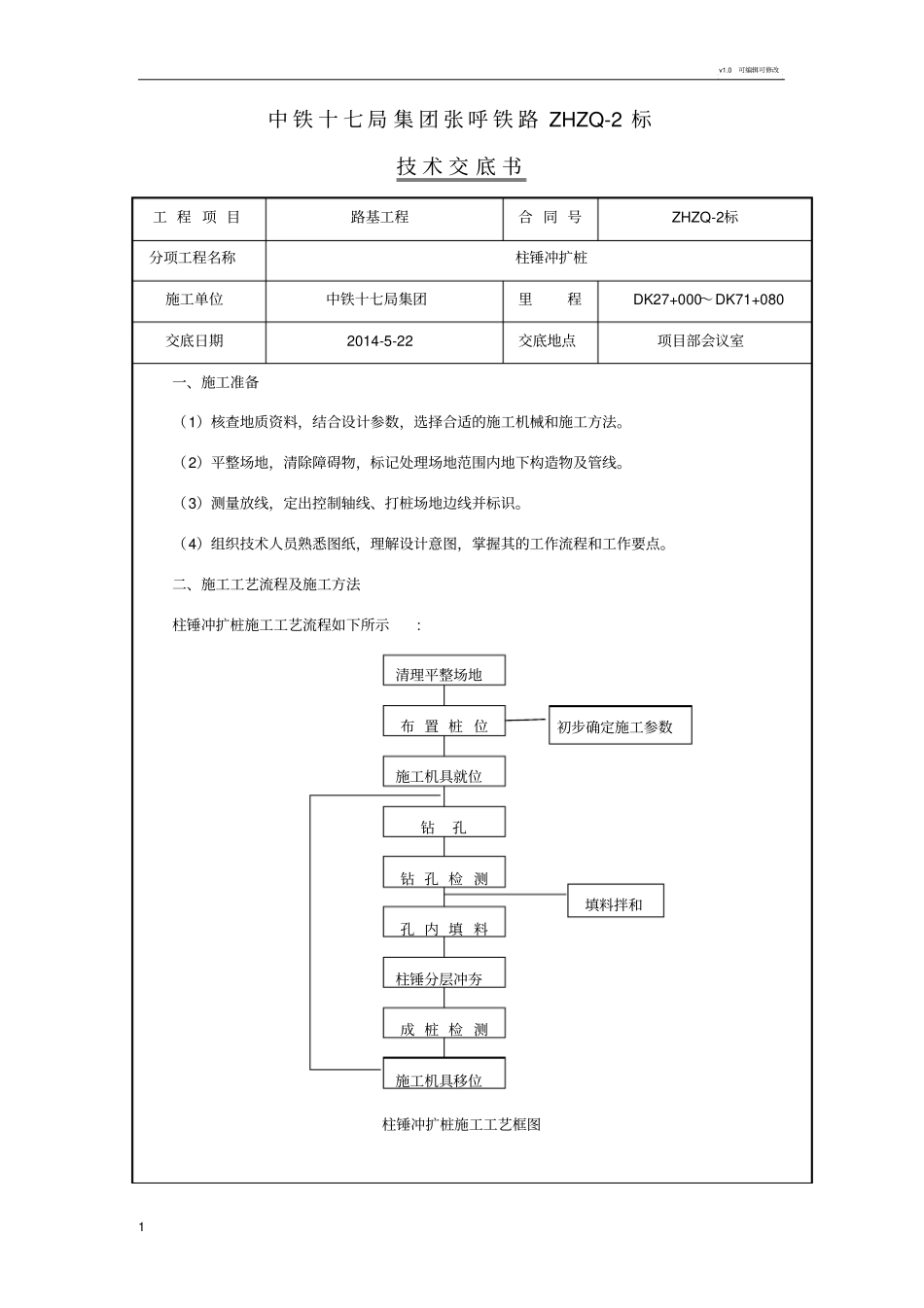 柱锤冲扩桩施工技术交底_第1页