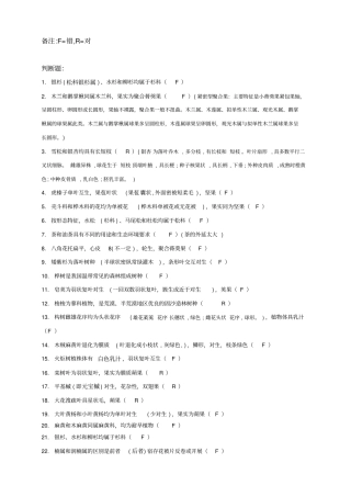 树木学试题答案