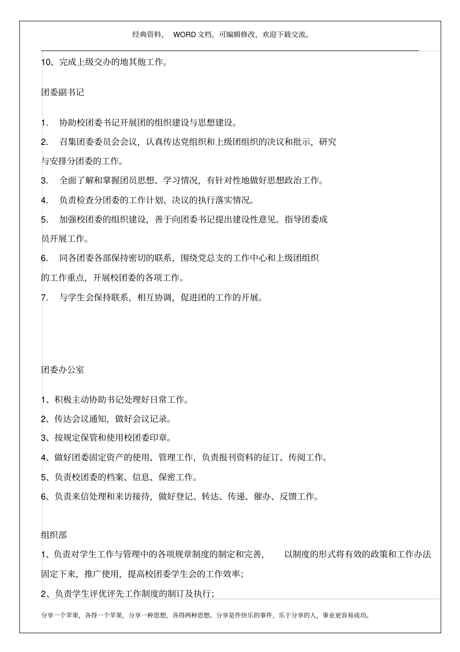 校团委组织机构设置及各部门管理职责7p_第3页
