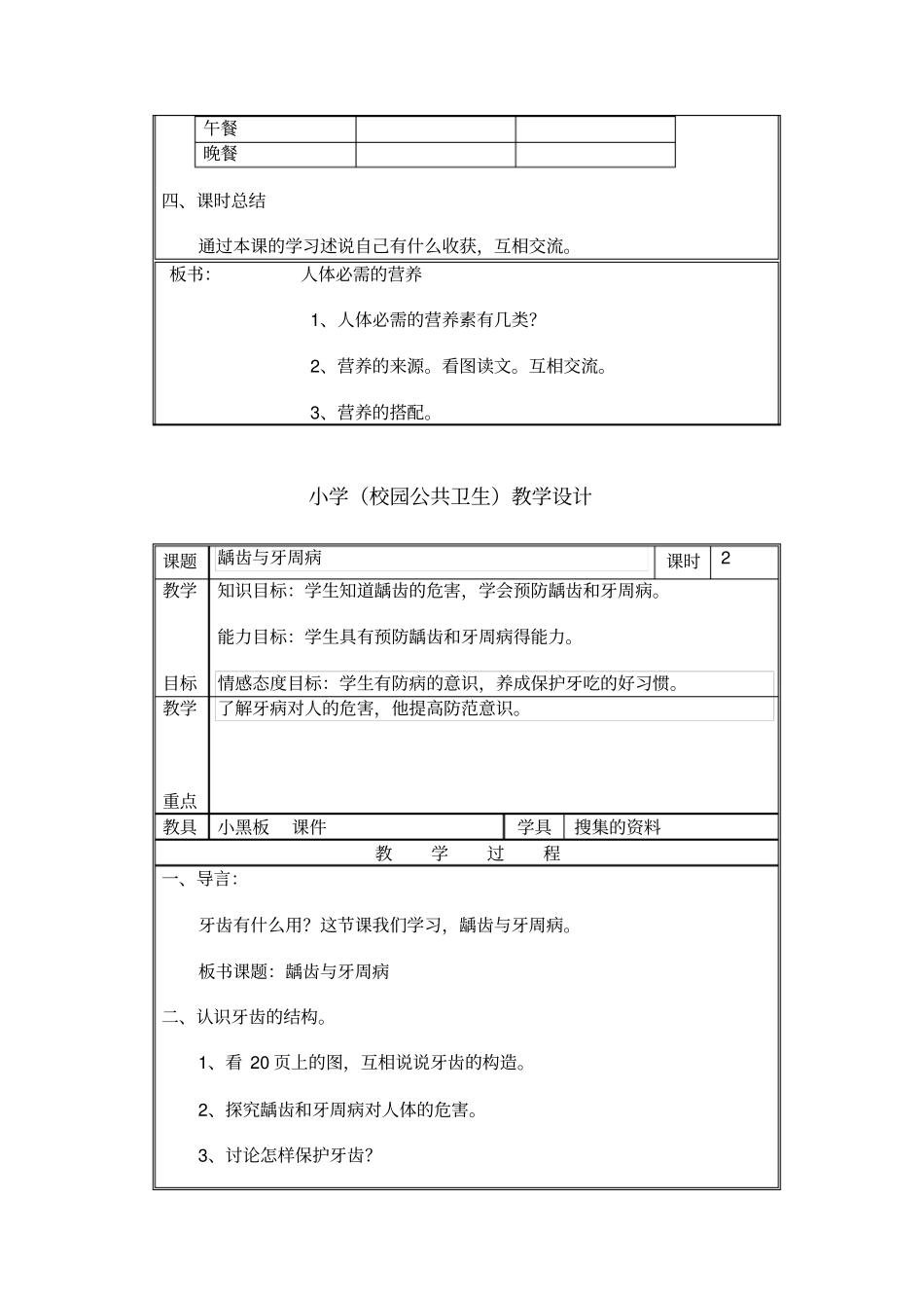 校园公共卫生教学设计_第2页