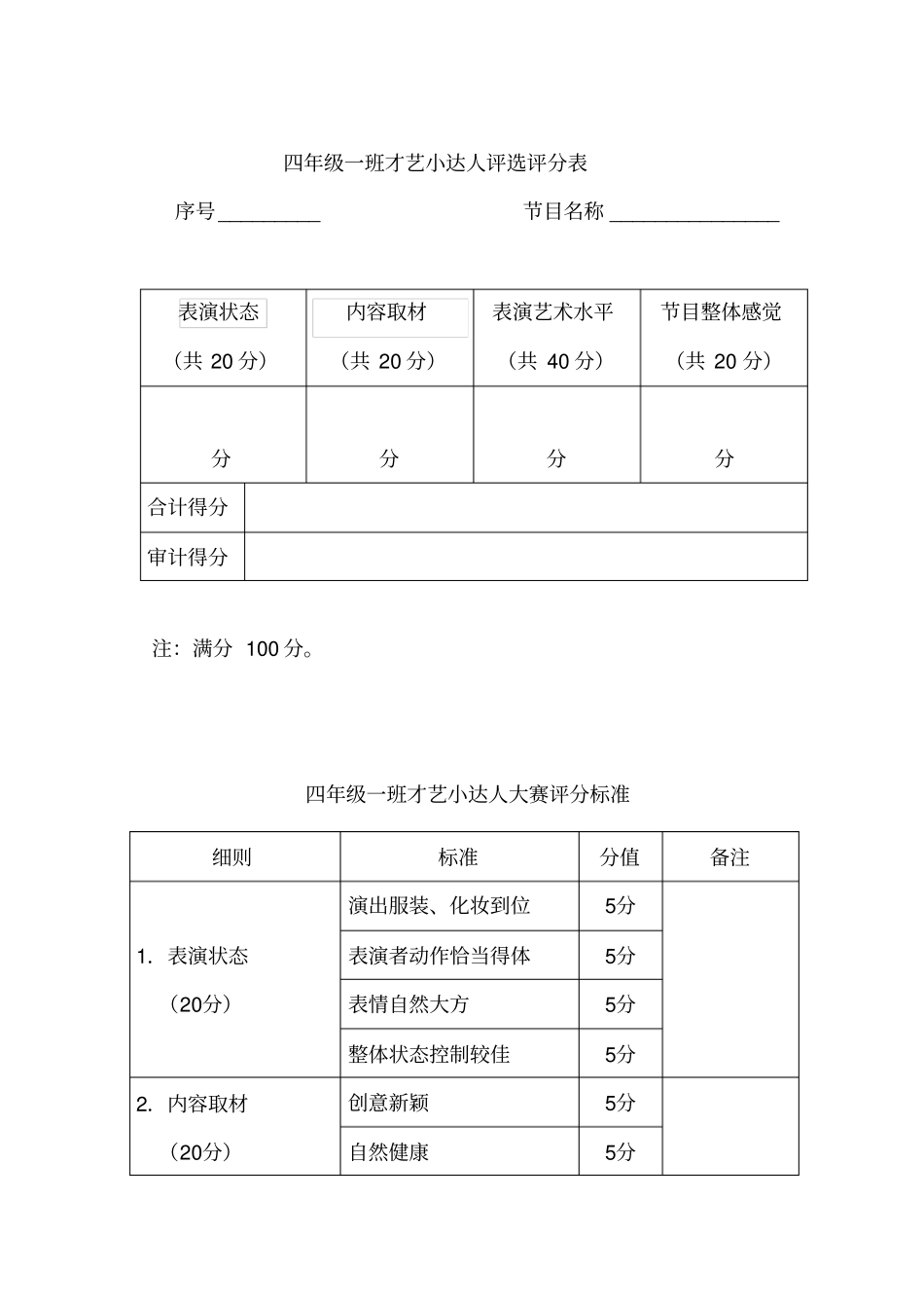 校园才艺小达人评选活动方案_第3页