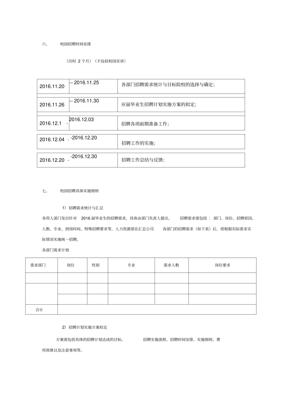 校园招聘策划方案HR必备ord范本精选_第3页