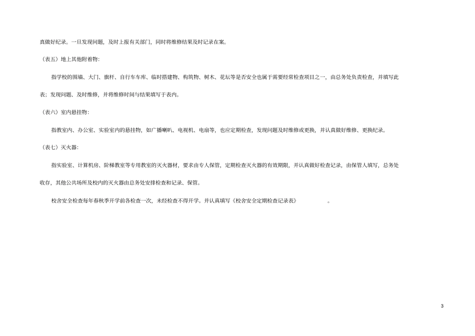 校舍安全定期检查记录表_第3页