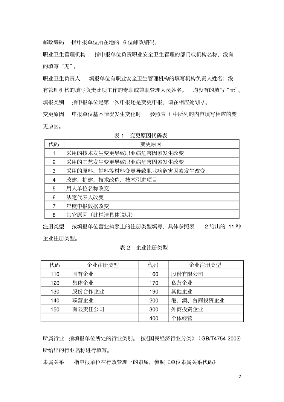 样本=职业病危害申报表填表说明探讨_第2页