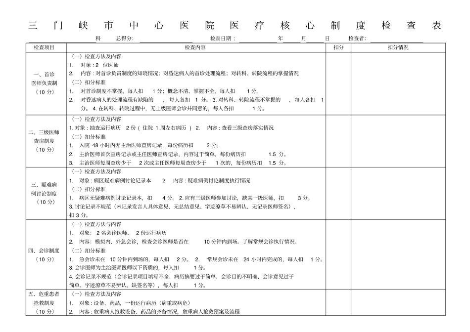 核心制度检查表_第1页