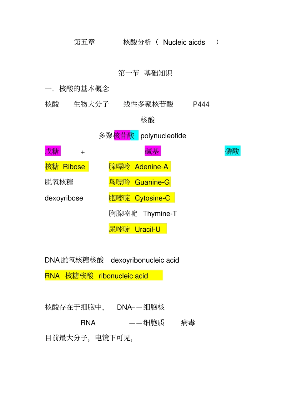 核酸分析Nucleicaicds汇总_第1页