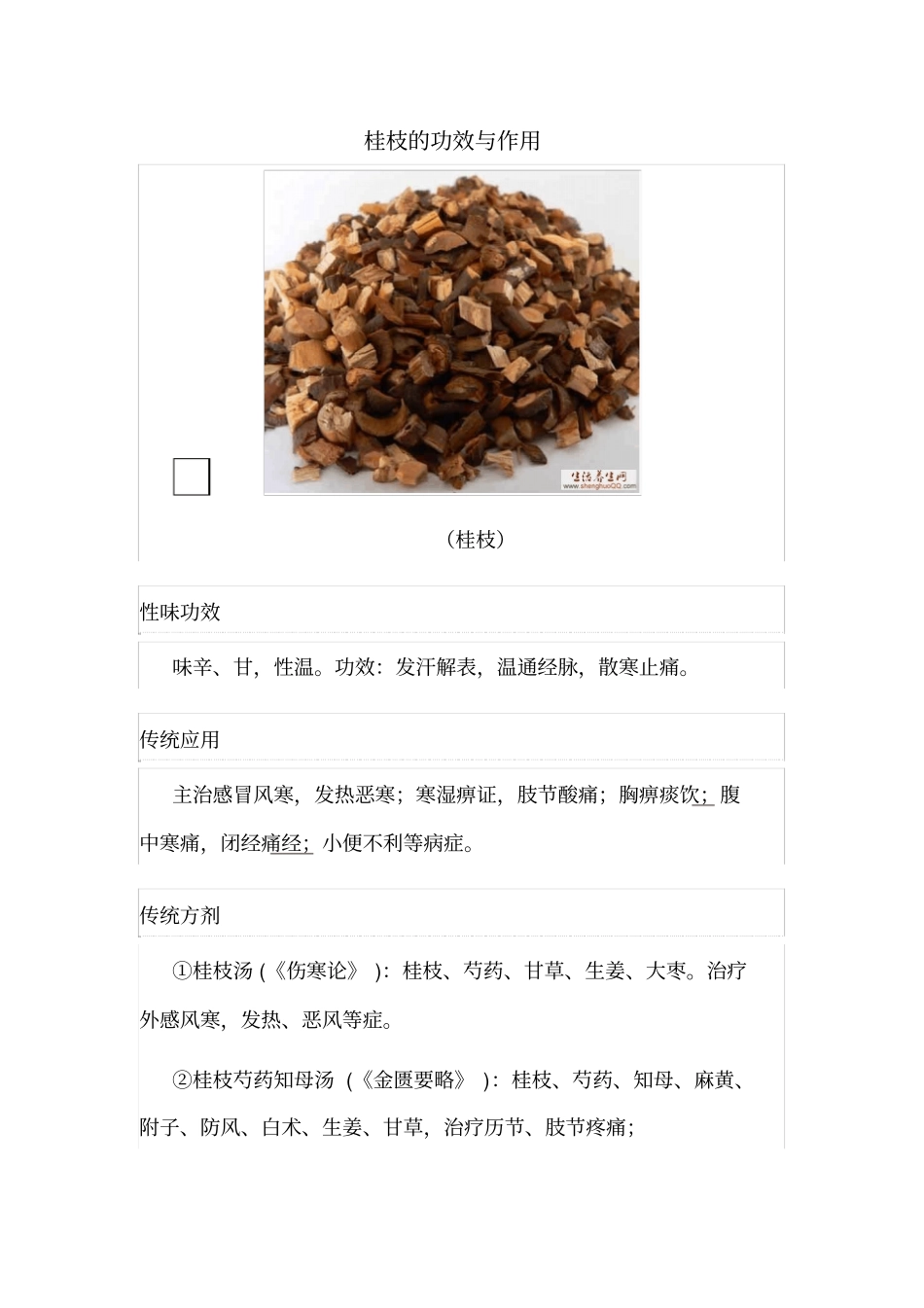 桂枝的功效与作用汇总_第1页