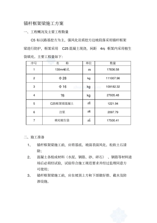 框架梁施工方案