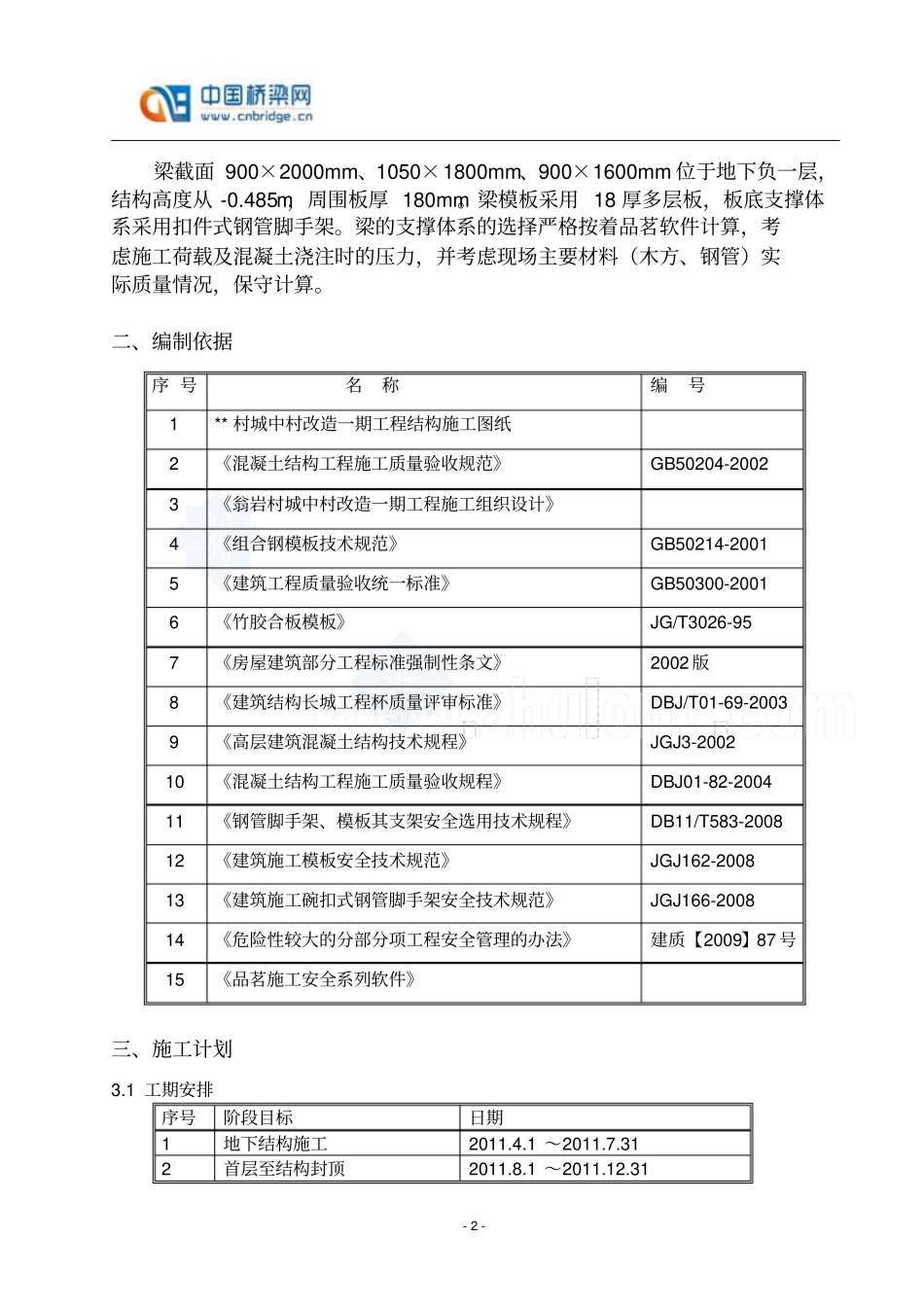 框架梁、板模板支撑架扣件式计算书资料_第2页