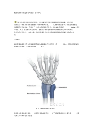 桡骨远端骨折锁定钢板内固定：手术技巧教学大全整理