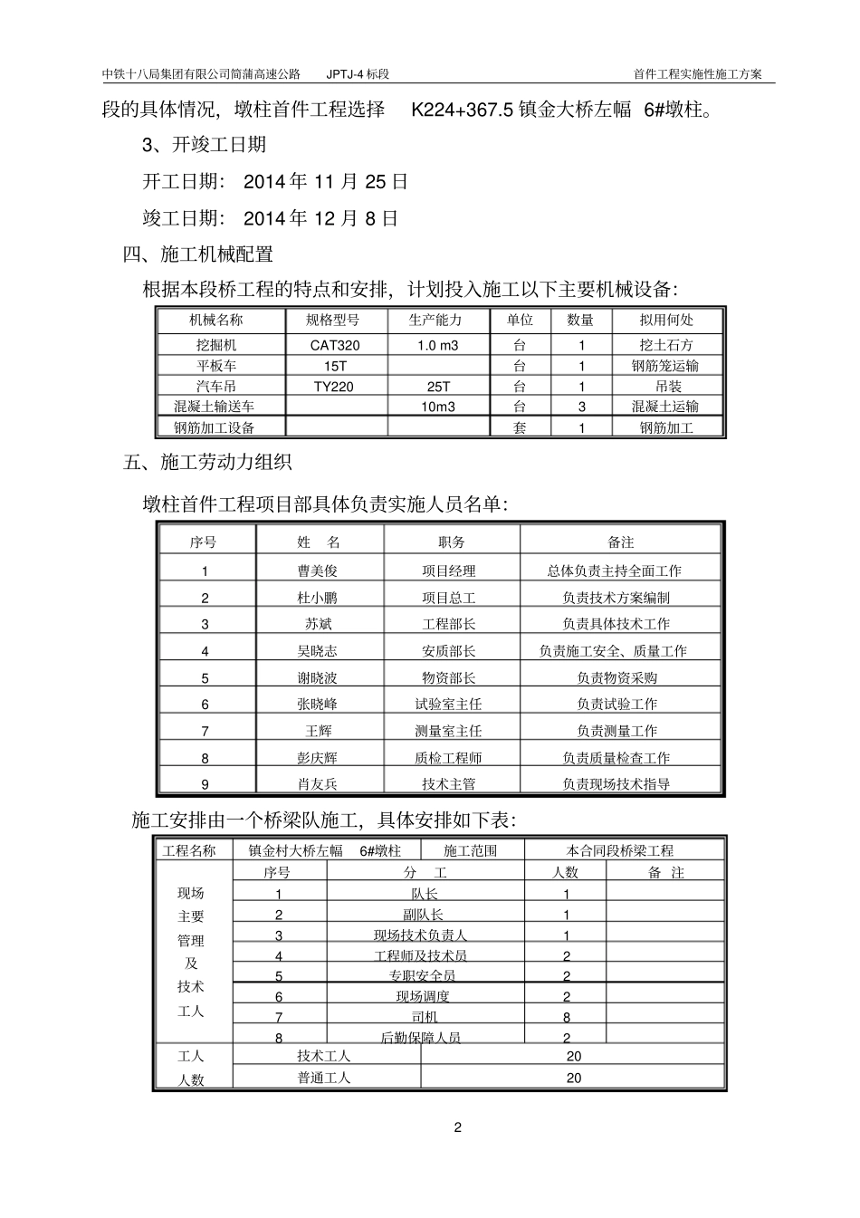 桥梁墩柱首件施工技术方案_第2页