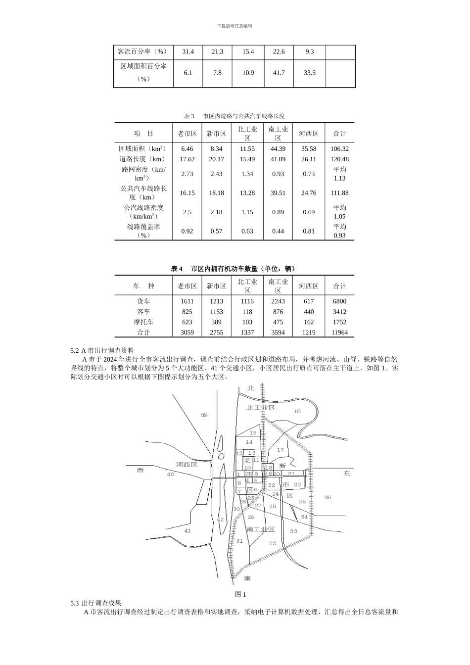 《交通规划》课程设计任务书_第3页
