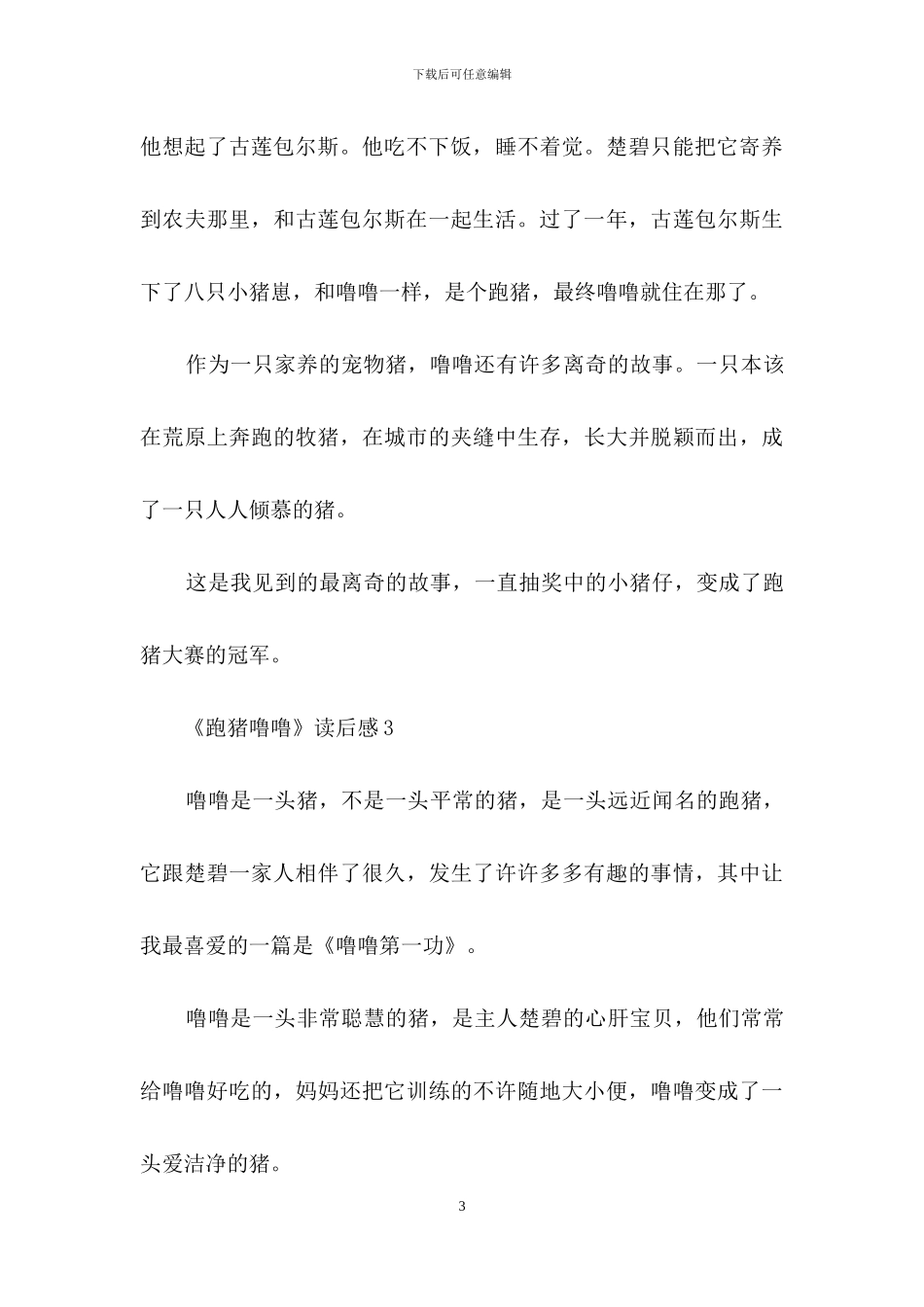 《跑猪噜噜》读后感_第3页