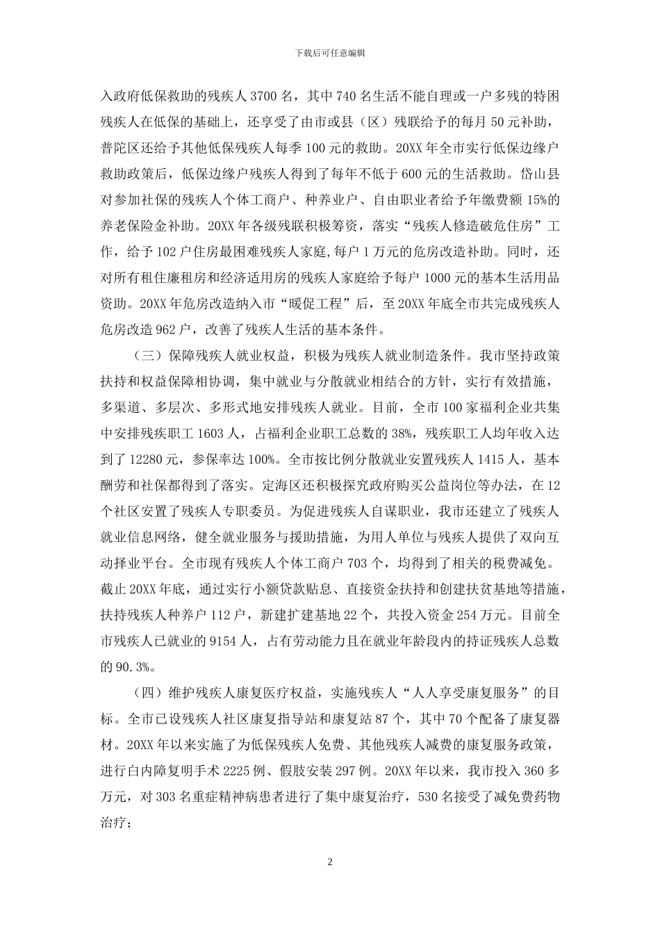 【残疾人权益保障情况的调研报告】_第2页