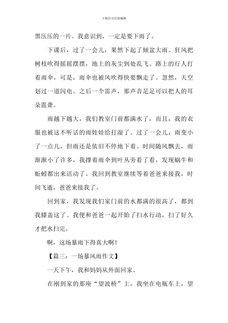 一场暴风雨作文-1_第2页