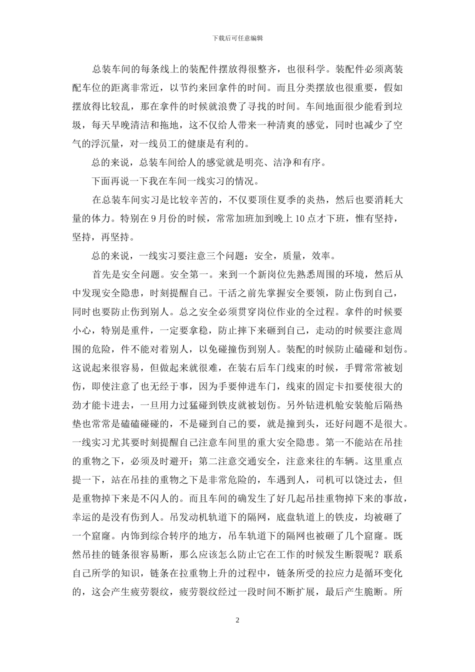 下车间实习报告五篇_第2页