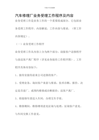 业务受理程序