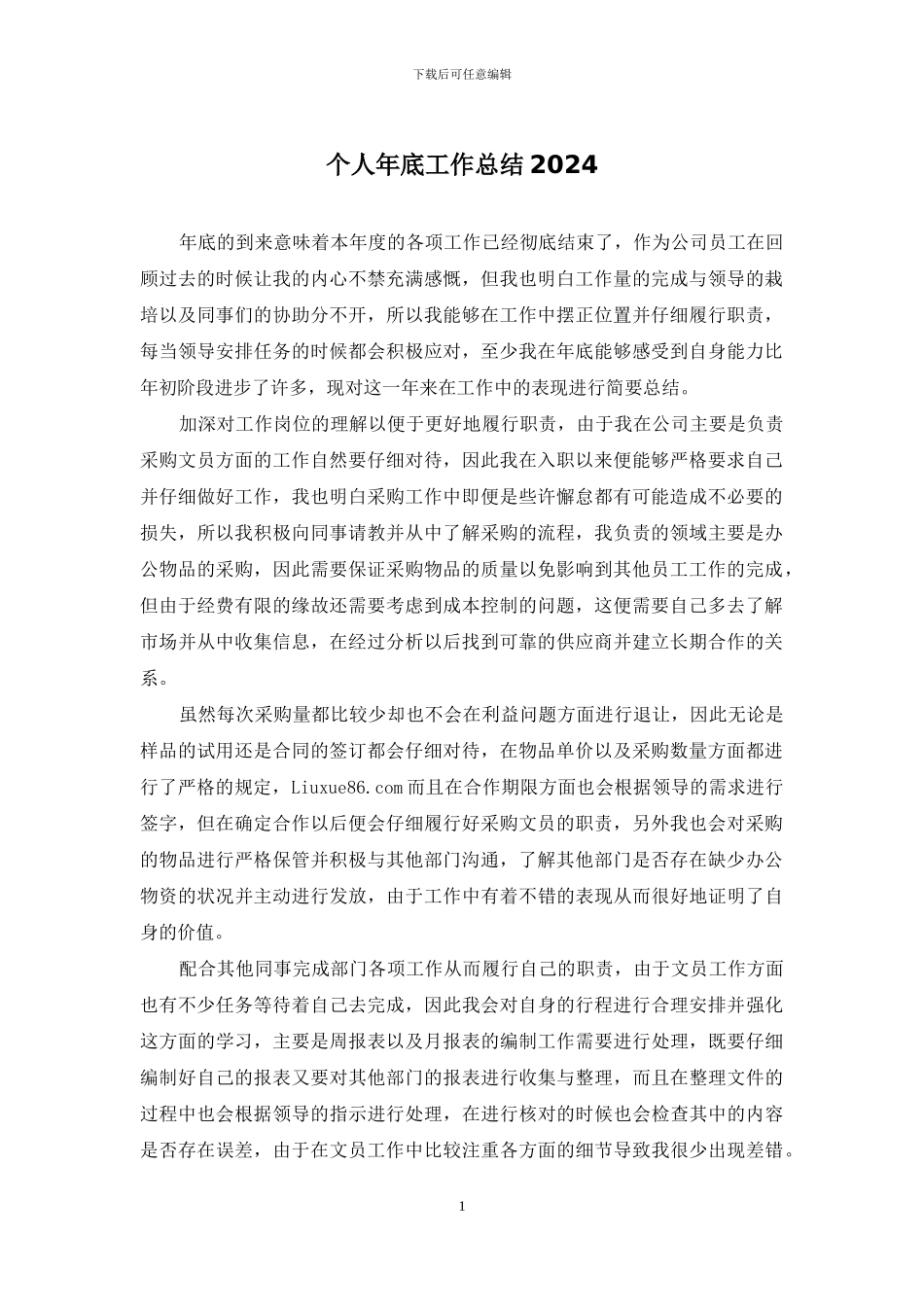 个人年底工作总结2024_第1页