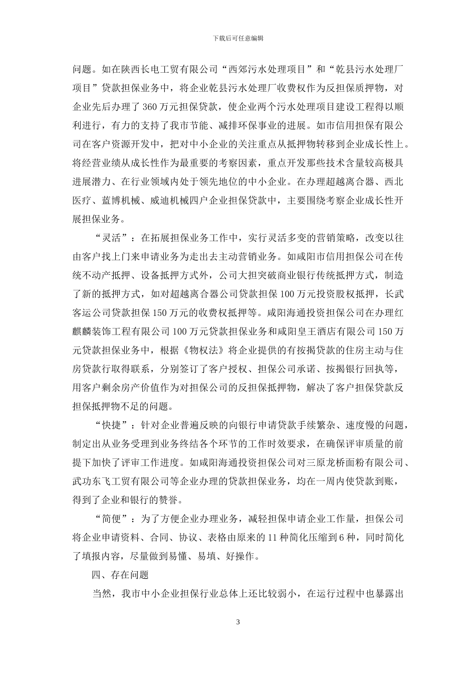 中小企业信用担保机构体系建设情况汇报_第3页