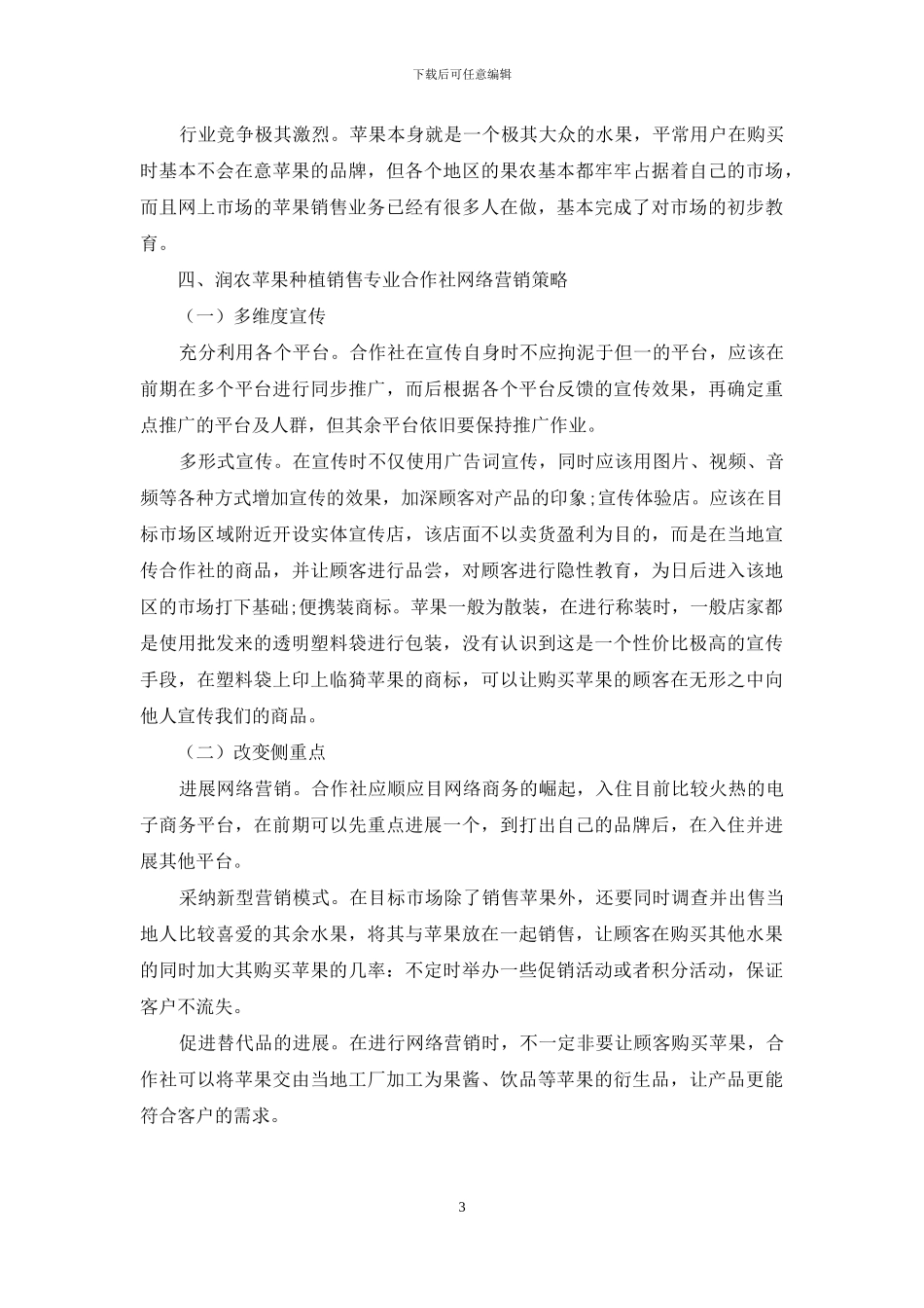 临猗县润农苹果种植合作社电子商务营销策略研究_第3页