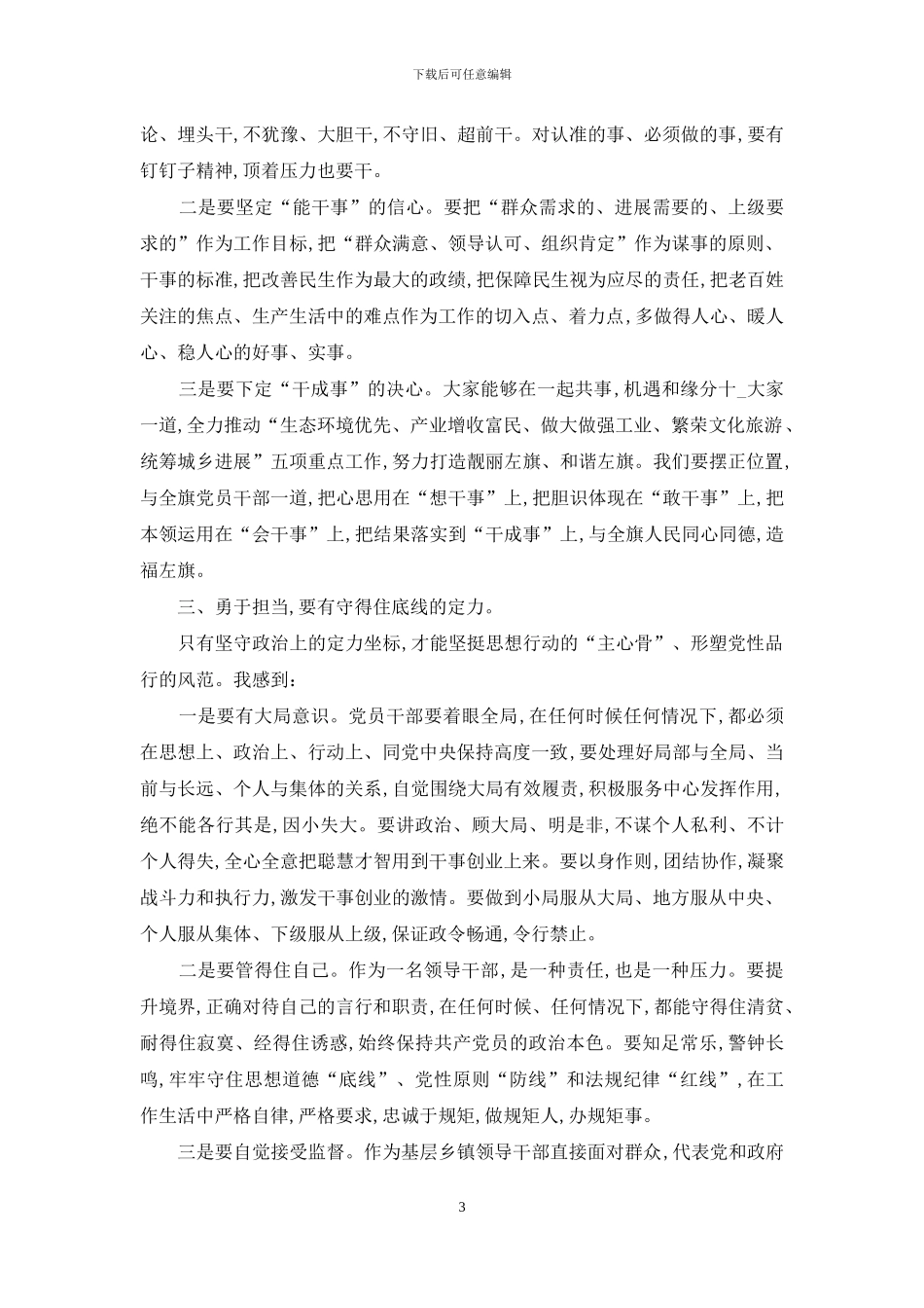 主动担当作为专题研讨发言材料_第3页